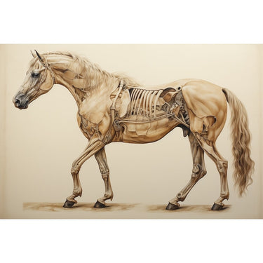 Horse Skeleton Canvas